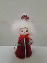 Sælskind nissepige i rød