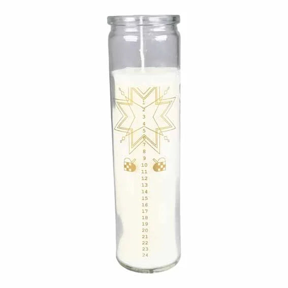 Calenderlight, glass, white