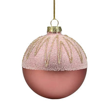 Load image into Gallery viewer, Pink/Rosa Ornament wit glitter