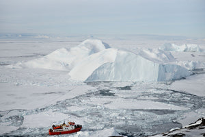 Iceberg with a ship