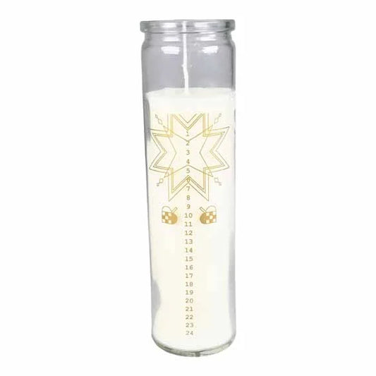 Calenderlight, glass, white