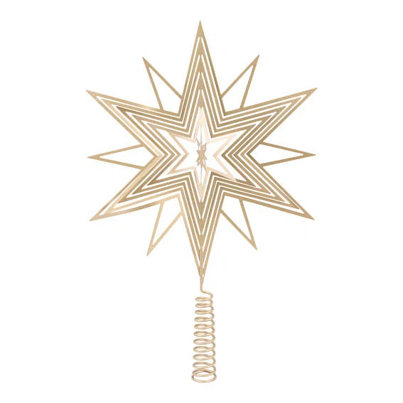 Top star, H 31.5cm 1/box. Star Collection, Champagne