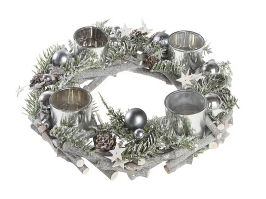 Advent Candleholder silver