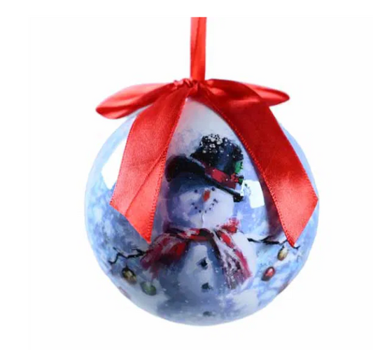 Cozy Chistmas Bauble, Snowman
